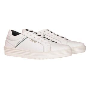 Firetrap Mens Wolf Leather Cushioned Sneakers / White